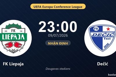 TRỰC TIẾPTrực tiếp FK Liepaja vs Dečić: Hết hiệp 1, hòa 0-0