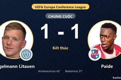 Hegelmann Litauen và Paide chia điểm ở lượt đi vòng loại Conference League