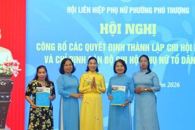 Phường Phú Thượng kiện toàn tổ chức Hội Phụ nữ sau sắp xếp tổ dân phố