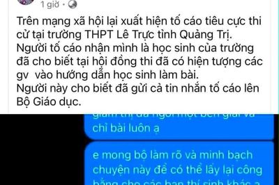Quảng Trị mở rộng xác minh phản ánh tiêu cực tại điểm thi THPT Lê Trực