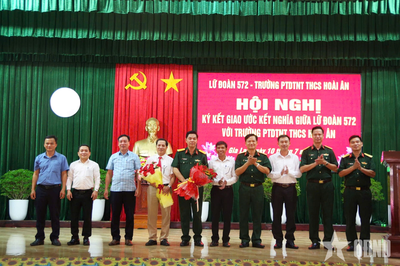 Lữ đoàn Pháo binh 572 (Quân khu 5) đẩy mạnh hoạt động kết nghĩa