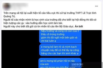 Kiểm tra thông tin phản ánh tiêu cực tại điểm thi ở Quảng Trị