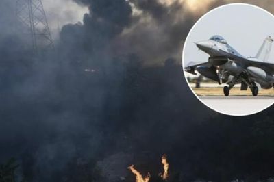 F-16 bốc cháy sau khi hạ cánh khẩn cấp ở Hy Lạp