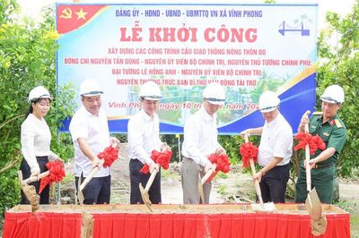 Xã Vĩnh Phong khởi công 4 cầu giao thông nông thôn