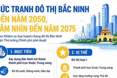 Bức tranh đô thị Bắc Ninh đến năm 2050, tầm nhìn đến năm 2075