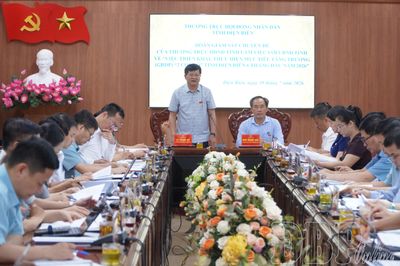 Đoàn giám sát chuyên đề của Thường trực HĐND tỉnh làm việc với UBND tỉnh