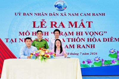Xã Nam Cam Ranh ra mắt mô hình 'Trạm hy vọng'