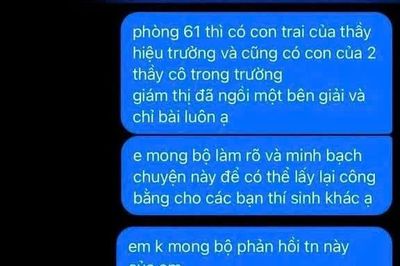 Quảng Trị xác minh thông tin giám thị ngồi chỉ bài cho con trai thầy hiệu trưởng