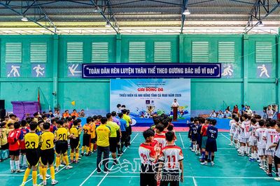 Hơn 200 vận động viên tranh tài tại giải bóng đá thiếu niên, nhi đồng