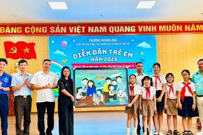 Sôi nổi diễn đàn trẻ em phường Hoàng Mai 'Vững bước trong kỷ nguyên số'