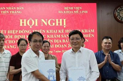 Xã Tiến Thắng ký kết triển khai khám sức khỏe miễn phí cho người dân giai đoạn 2026-2030