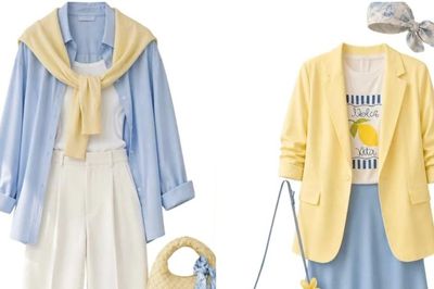 Vàng bơ và Baby Blue: Công thức màu sắc ngọt ngào các nàng nên thử Hè này