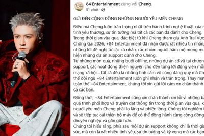 Ê-kíp của Anh Tài Cheng xin lỗi sau làn sóng chỉ trích, nam ca sĩ trấn an fan