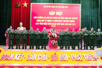 Gặp mặt kỷ niệm 77 năm Ngày truyền thống LLVT tỉnh Điện Biên