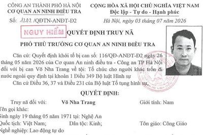 Truy nã đối tượng Võ Nha Trang về tội Tổ chức cho người khác trốn đi nước ngoài