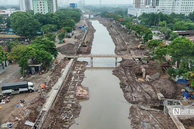 Hà Nội: Toàn cảnh tiến độ dự án cải tạo hạ lưu sông Kim Ngưu gần 700 tỷ đồng