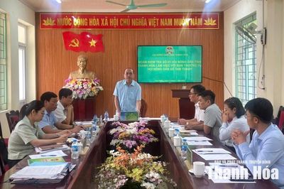 Kiểm tra công tác hội và phong trào nông dân tại xã Tam Thanh