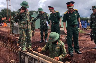 Dấu ấn Quân đoàn 34 trên công trình trường học vùng biên