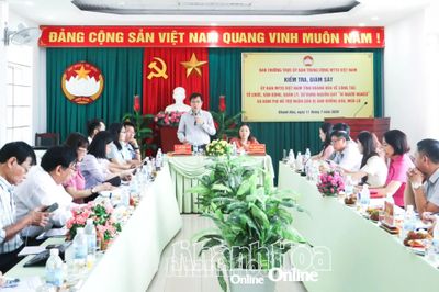 Đoàn công tác Ủy ban Trung ương MTTQ Việt Nam: Kiểm tra công tác quản lý Quỹ Cứu trợ và Quỹ 'Vì người nghèo' tại Khánh Hòa