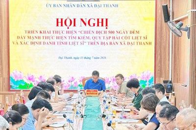 Xã Đại Thanh lấy mẫu giám định ADN đối với 30 mộ liệt sĩ chưa xác định danh tính