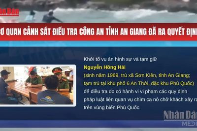 [Video] Khởi tố vụ án, tạm giữ thuyền trưởng vụ chìm ca nô chở khách tại Phú Quốc