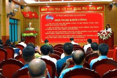 Xã Suối Hai (Hà Nội): Khởi công 4 dự án hạ tầng trọng điểm, tạo động lực phát triển kinh tế - xã hội bền vững