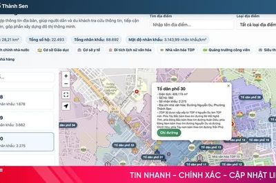 Phường Thành Sen số hóa thông tin địa bàn trên 'bản đồ số'