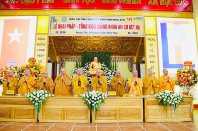 Hưng Yên: Trang nghiêm Lễ khai pháp, tổng khai giảng khóa An cư kiết hạ Phật lịch 2570