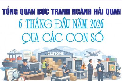 Infographics: Tổng quan bức tranh ngành Hải quan 6 tháng đầu năm 2026 qua các con số
