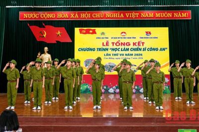 130 chiến sĩ nhí hoàn thành Chương trình 'Học làm chiến sĩ Công an' lần thứ VII năm 2026