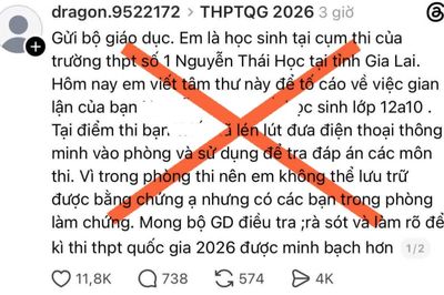 Kết quả xác minh phản ánh thí sinh dùng điện thoại trong phòng thi ở Gia Lai