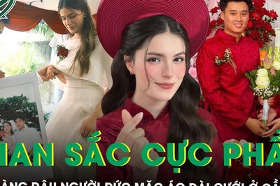 Cô dâu Đức mặc áo dài Việt ở Cần Thơ gây sốt, hôn lễ nhận 'cơn mưa' lời khen