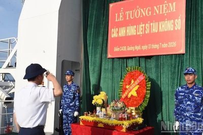 Xúc động Lễ tưởng niệm các Anh hùng liệt sĩ Tàu không số C43B