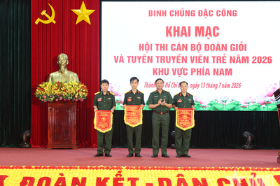 Binh chủng Đặc công khai mạc Hội thi cán bộ Đoàn giỏi, tuyên truyền viên trẻ khu vực phía Nam