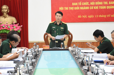Ngày 27-7, Hội thi Thợ giỏi ngành Cơ khí toàn quân lần thứ VI sẽ khai mạc tại Nhà máy Z129