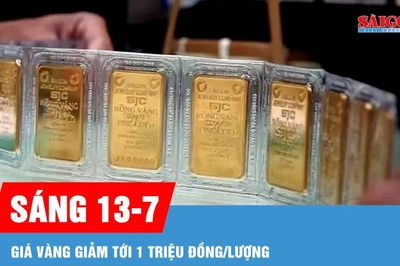 Sáng 13-7, giá vàng giảm tới 1 triệu đồng/lượng