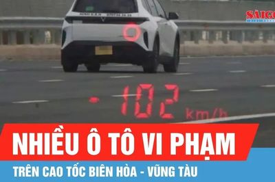 Xử lý nhiều ô tô vi phạm trên cao tốc Biên Hòa - Vũng Tàu