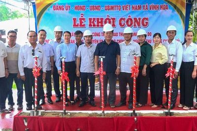 Khởi công xây dựng 4 cầu giao thông nông thôn tại xã Vĩnh Hòa