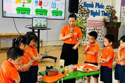 Nhân rộng trường mầm non không rác nhựa