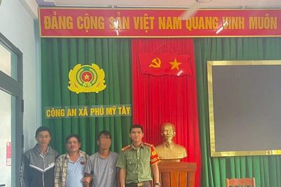 Công an xã Phù Mỹ Tây giúp đỡ thanh niên đi lạc 10 ngày về với gia đình