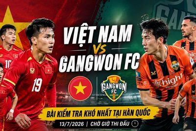 Việt Nam vs Gangwon FC: Bài kiểm tra khó nhất trước ASEAN Cup 2026