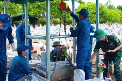 Tổ chức lấy mẫu hài cốt liệt sĩ phục vụ giám định ADN, xác định danh tính liệt sĩ