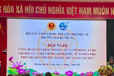 Phường Hai Bà Trưng kiện toàn tổ chức Chi hội Cựu chiến binh, Chi hội Phụ nữ sau sắp xếp tổ dân phố