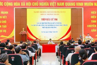 Đại biểu HĐND phường Tây Tựu tiếp xúc cử tri