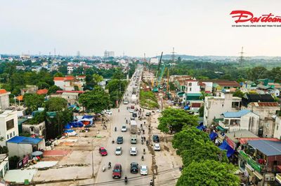 Cầu Mai Lĩnh mới trên Quốc lộ 6 đang dần thành hình