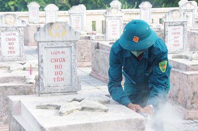 TP. Huế đã thực hiện lấy mẫu ADN ở 25/42 nghĩa trang