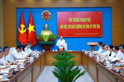 Thủ tướng làm việc với Ban Thường vụ Tỉnh ủy Phú Thọ