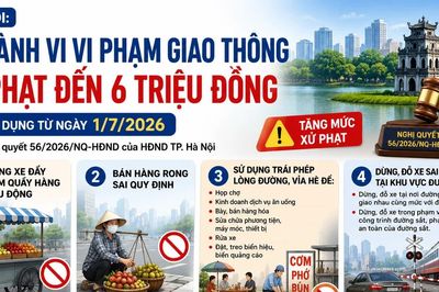 [INFOGRAPHIC] 4 hành vi vi phạm giao thông ở Hà Nội bị phạt đến 6 triệu đồng
