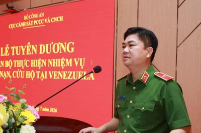 Cục Cảnh sát PCCC&CNCH biểu dương cán bộ, chiến sĩ làm nhiệm vụ cứu nạn, cứu hộ tại Venezuela