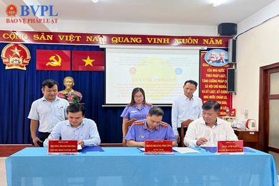 VKSND Khu vực 8 ký kết quy chế phối hợp với các cơ sở BHXH thực hiện Nghị quyết số 205